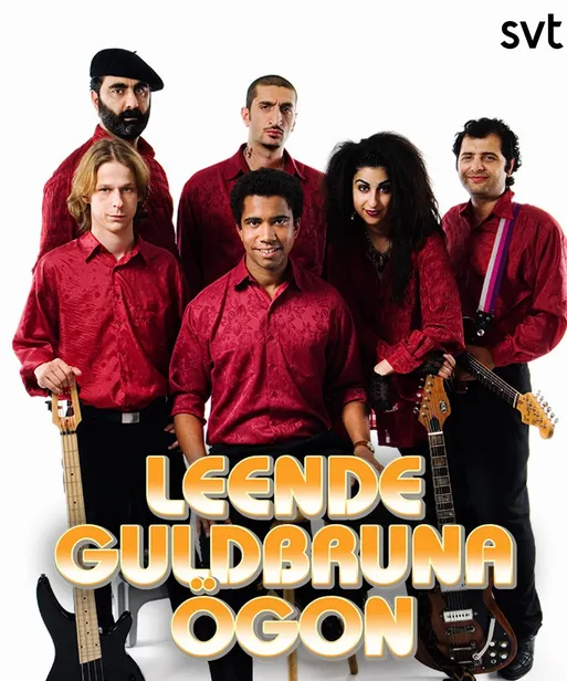 Leende guldbruna ögon
